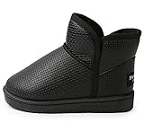 Doris Kids Waterproof PU Leather Boots Boy Girl Snow Shearling Boots (Toddler/Little Kid)