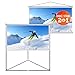 JaeilPLM 80-Inch 2-in-1 Portable Projector Screen, Outdoor Indoor Compatible with Triangle Stand or Hanging Design Movie Projection for Home Theater, Gaming, Office (OS80)