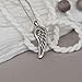 Hawaiian Aromatherapy Essential Oil Diffuser Necklace With Reusable Aroma Diffuser Wing Pendant - Hypoallergenic 316L Stainless Steel Necklace Coated with 925 Sterling Sliver Plated with 16 Inch Chain