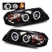 SPPC Projector Headlights Black Assembly (CCFL Halo Rings) For Chevrolet Impala - (Pair) Includes Driver Left and Passenger Right Side Replacement Headlamp