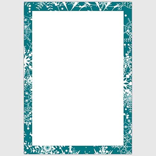 Designpapier &quot;Winter blauer Rahmen aus Eis&quot; DIN A4