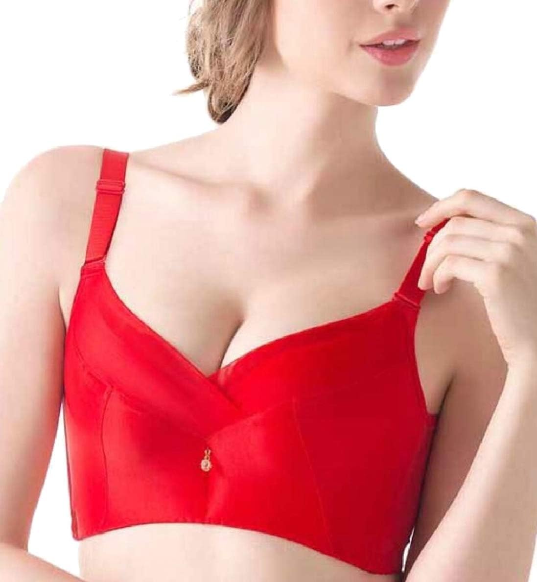 FLCH+YIGE Women Adjustable Full-Coverage Everyday Push Up No-Underwire Bralette Bras