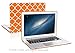 TOP CASE Quatrefoil/Moroccan Trellis Orange Rubberized Hard Case Compatible Older Generation MacBook Air 13