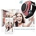 SVPRO Portable Wireless Bluetooth Speaker Watch,Multi-functional Bracelet Speaker Wristwatch with MP3 Music Player,Hands-free call,Radio,Self-timer,Supporting USB,TF Card Taking Photoes (B20, red)