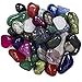 Hypnotic Gems 2 Pounds Brazilian Tumbled Polished Natural and Dyed Stones Assorted Mix - Extra Small Size - 0.50