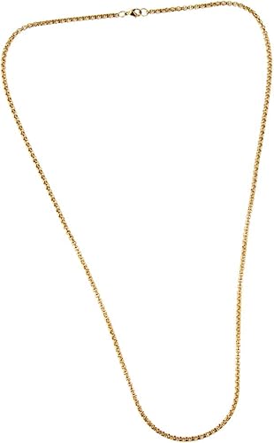 Amazon Cuticate ステンレス ネックレス チェーン メンズ レディース 幅3mm 長さ50 60 70 80cm 全4サイズ 50cm ネックレス 通販