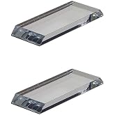 Mirart 1-1/8" x 3" Pull Handle, Self Stick Acrylic Mirror Finger Glide Beveled Knob (2 Pack)