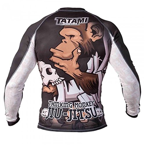 Tatami Fightwear Men's Thinker Monkey Long Sleeve Rash Guard White