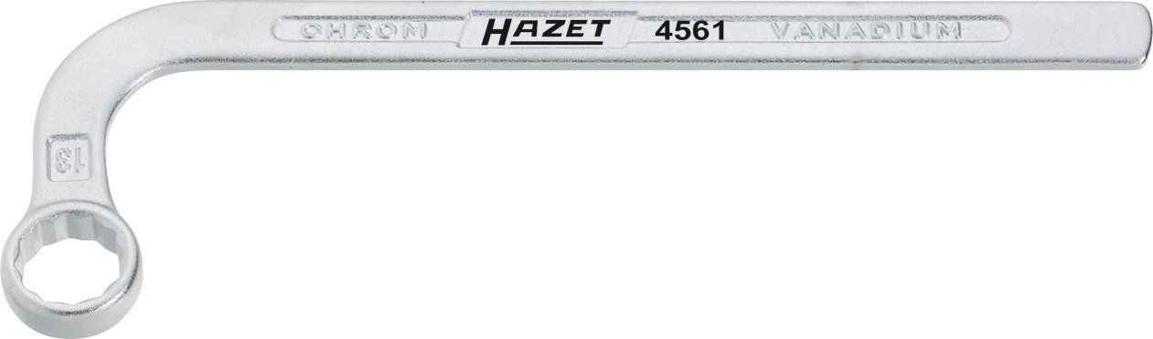 HAZET 4561 165 mm 12-Point Profile Injection Pump Wrench - Chrome-Plated