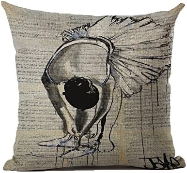 Weeding Gift Put on shoes ballet teacher jdb367 Personalized 18x18 Inch Square Cotton Blend Throw Pillow Case