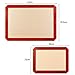 Silicone Baking Mats Stick Non-Slip Washable Reusable Heat-Resistant BPA Free and LFGB Certified Approved,Set of 3, Food-Grade, Brown and Red