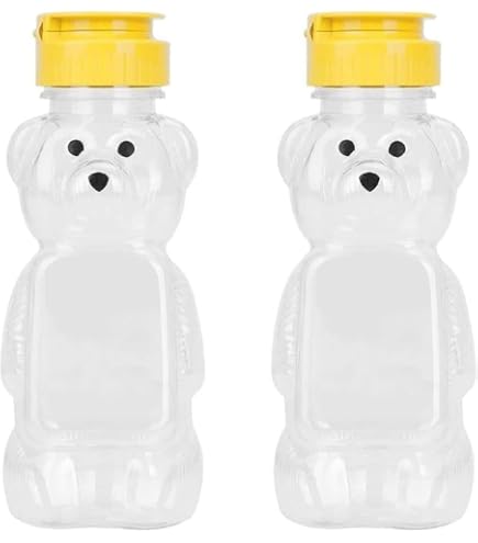 thumbnail image 2 of 12-Pack Plastic Squeeze Bear Honey Bottles - 12 OZ Each, Perfect For Honey Or Syrup 2 of 6