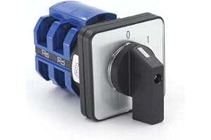 BOXONLY Universal Changeover Selector Switch, Power Transfer Switch, 2 Positions 8 Terminals, LW26-63A C04/2 440V 63A Motor, Water Pump Generators, Rotary Cam Selector