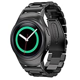 Qisc Stainless Steel Watche Band + Connector For Samsung Gear S2 RM-720