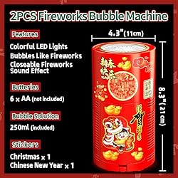 Ivtivfu Fireworks Bubble Machine