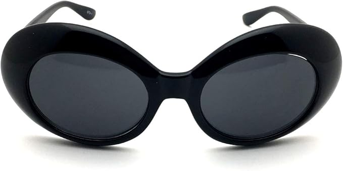 Amazon 日本人向け仕様 グランジ ラウンド サングラス オーバル 大きい ビッグフレーム ブラック 673 Bksm サングラス 通販