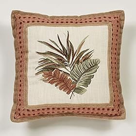 Touch of Class Key West Tropical Palm Tree Leaves - Oversized - Russet, Brown, Sage Green - Comforter Set - King Size… 51SbnpRWsvL