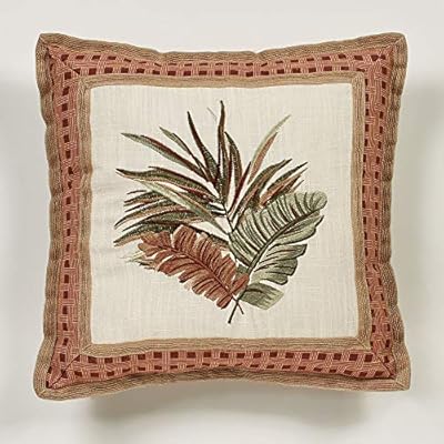 Touch of Class Key West Tropical Palm Tree Leaves - Oversized - Russet, Brown, Sage Green - Comforter Set - King Size… 51SbnpRWsvL
