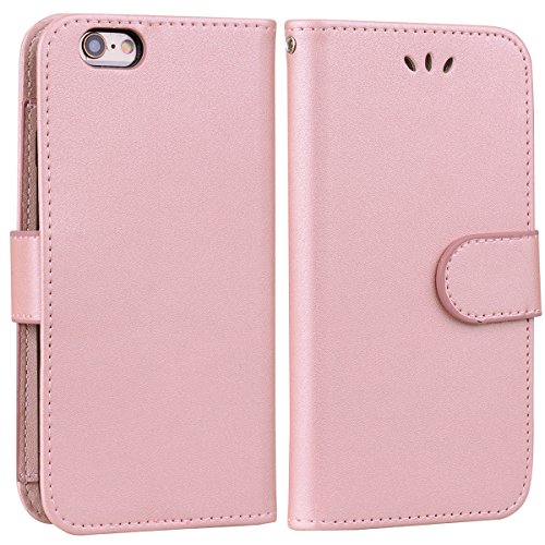 Scheam iPhone SE 5SE 5 5S Wallet Multi Card Holder Shell Backcase Folio PU Leather Cover Backcase Case iPhone SE 5SE 5 5S - Pink