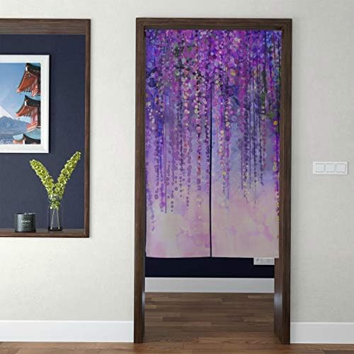 日本のタペストリー 暖簾 ドア スピード対応 全国送料無料 廊下 キッチン 寝室 カスタム カーテン 藤