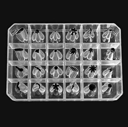 24pcs Cake Decoration Set Of Icing Piping Nozzle Tips Set