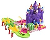 Toy Train Set Princess 51 PCS Toy Train Car & Track Playset w/ Battery Operated Toy Train, Accessories Educational Toy