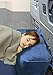 Travel Foot Rest Pillow Set: Inflatable Adjustable Height Feet & Neck/Head Cushions For Adults, Toddlers & Kids | Washable Neck Support For Car, Train, Bus & Airplane| Patented Quick Inflation
