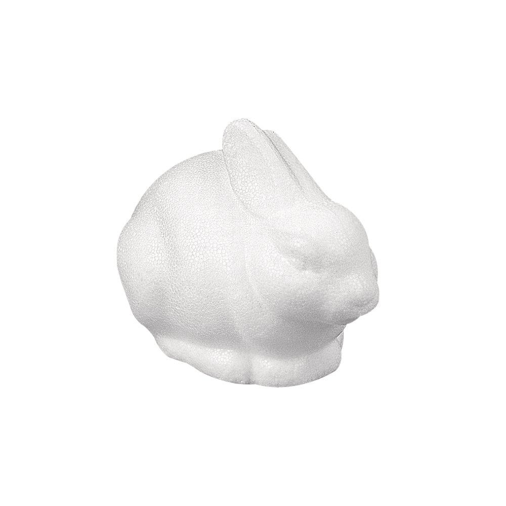 Rayher Hobby 3347900 Polystyrene Bunny Sitting, 14 x 8 cm