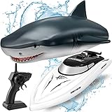 Remote Control Shark Boat,2.4G 9.315mph Electric