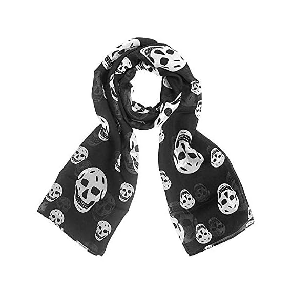 Skull-and-Crossbones-Skeleton-Pirate-Ghost-Halloween-Gothic-Clothing-Fashion-Scarf-Shawl-Wrap-for-Girl-Women