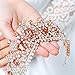 Tgirls Baroque Bridal Wedding Crowns and Tiaras Bride Princess Flower Rhinestone Headband Jewelry for Women and Girls (Rose Gold)