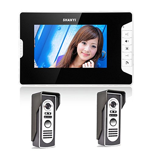 Ennio 7 Inch Video Door Phone Doorbell Intercom Kit 2-camera 1-monitor Night Vision