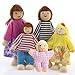 Dolls Family Wooden Dolls Playset Wooden Figures Set of 7-Piece People for Children House Pretend Gift
