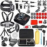 HAPY Sports Action Professional Video Camera Accessory Kit for GoPro Hero 6 5 Black, Gopro Max,Hero Session,Hero (2018),Hero 8 7,6,5,4,3,3+, GoPro Fusion,SJCAM,AKASO,Xiaomi,DBPOWER