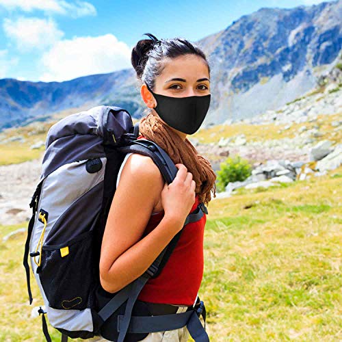 image for Mouth Mask, Paxcoo 6 Packs Face Mask for Dust, Black Face Mouth Masks 