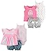 Carter's Baby Girls' 6-Piece Bodysuit Tee and Short Set, Peach Stripe/One of A Kind, 12 Months