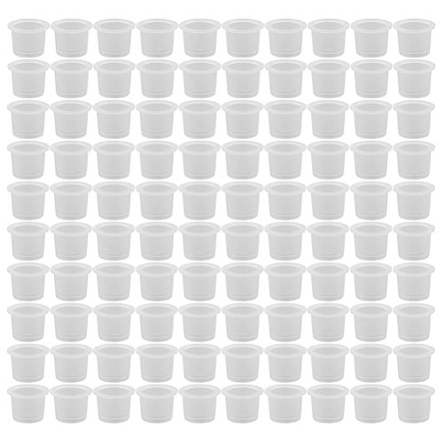 100 Pcs Tattoo Ink Cups Caps Pigment Supplies Plastic by Team-Management