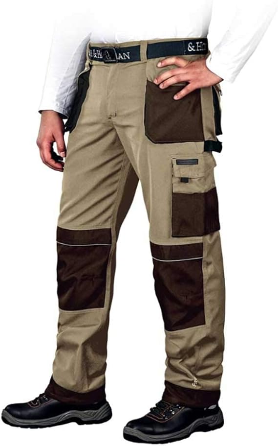 Pantalon De Travail De Sécurité Avec Bandes Réfléchissantes - Taille 48 à 62, Noir, Unisexe, Tissu Mixte