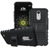 LG K20 Plus Case, LG K20 Case, LG K20 V K20V Phone Case, LG Harmony Case, LG Grace LTE Phone Case, OEAGO [Shockproof] Tough Rugged Dual Layer Protective Case with Kickstand - Black