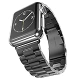 OROBAY Classic Apple Watch Band,Solid Stainless Steel Metal Business Replacement Bracelet Strap iWatch Band Replacement Strap Wristband for Apple iWatch (42mm Black, 42mm)