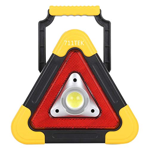 711TEK Portable LED Work Light Multi-function Triangle COB Bright Flood Light with Emergency Warning Light for Camping Hiking Fishing Car Repairing and Emergency Indoor Outdoor Use (1 Pack) - Thumbnail 6