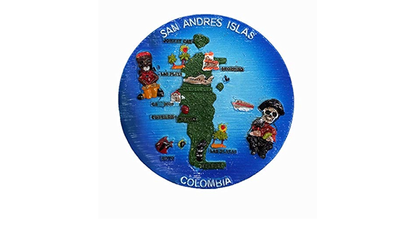 Imán 3D de la isla de San Andrés Colombia para nevera ...