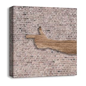 Canvas Wall Art Wood Feature Abstract...