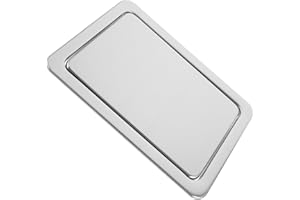 Kichvoe Trash and Waste Chute Lid Recessed Counter Top Covers Countertop Stainless Steel Balance Flap Cover, Surface Trash Grommet Swing Trash Can Lid B