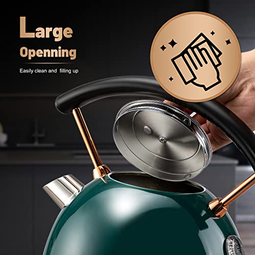 Pukomc 1.8L Electric Water Kettle with Temperature Gauge, Hot Water