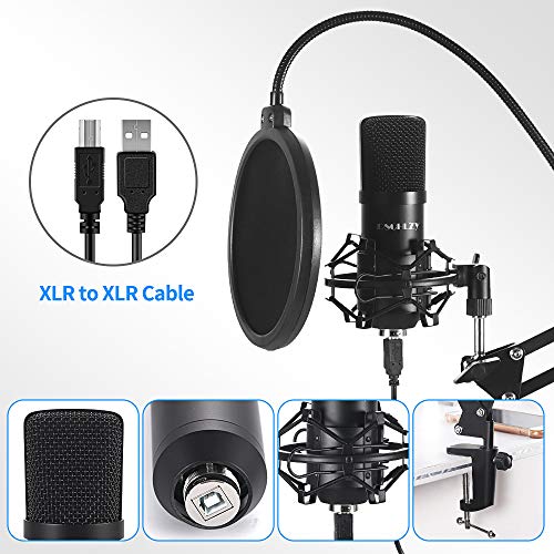 USB Streaming Podcast PC Microphone Professional Computer Mic 192kHz
