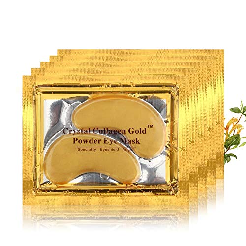 Digital Shoppy Gold Crystal Collagen Whitening Moisturizing Under Eye Dark Circle Remover Patches - 5 Pairs 1 Digital Shoppy Gold Crystal Collagen Whitening Moisturizing Under Eye Dark Circle Remover Patches - 5 Pairs