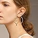 Zealmer Spiral Hoop Earrings Set Vintage Tribal Swirl Earrings for Women 3 Pairs in Gold