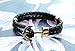 DreamMarker Happiness Jewelry Unisex PU Leather Bracelet With Anchor Alloy Clasp 8.6 Inches Length (Black Gold)