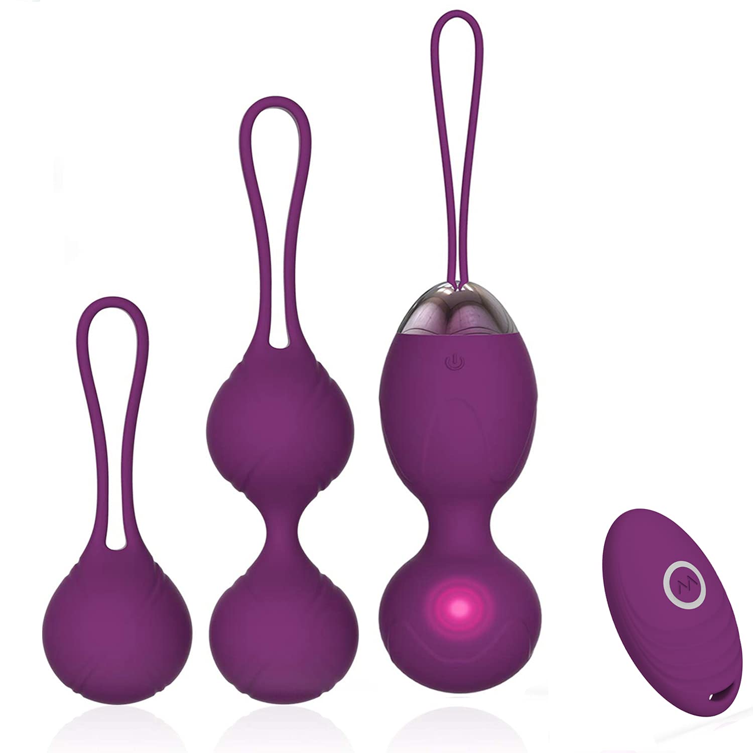 Kegel Exercise Ball Set - Kegel Balls Beginners & Tightening- Doctor Recommended for Bladder Control & Pelvic Floor Exercises(Purple)
